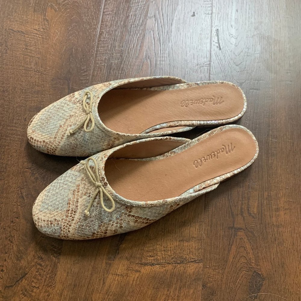 Madewell snake skin flats!